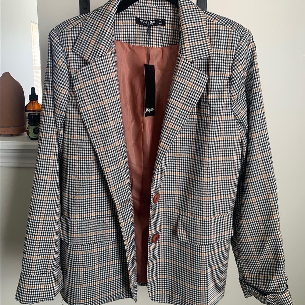 NastyGal Plaid Blazer